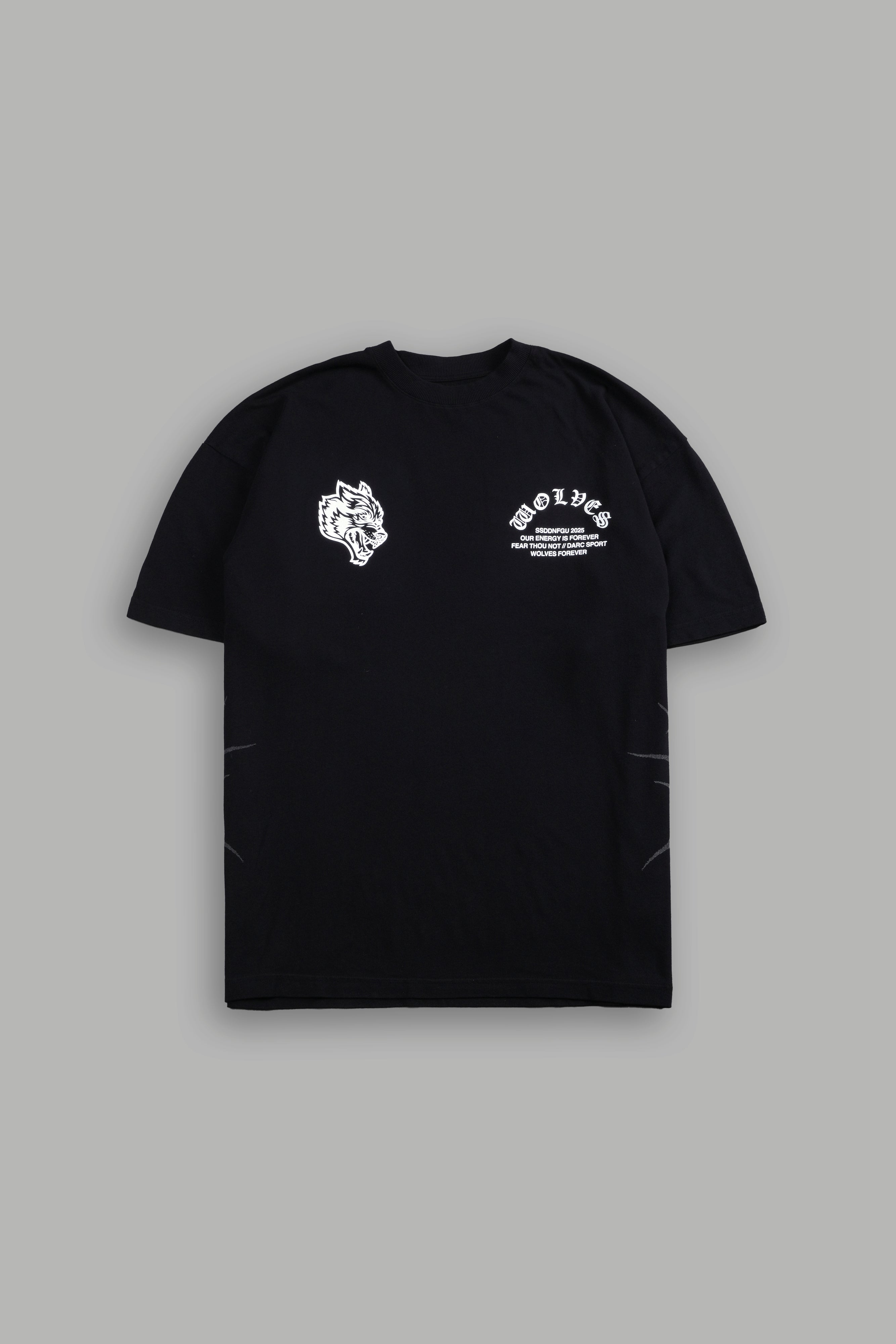 Darc Mori "Side By Side" Series Premium Oversized Tee in Black