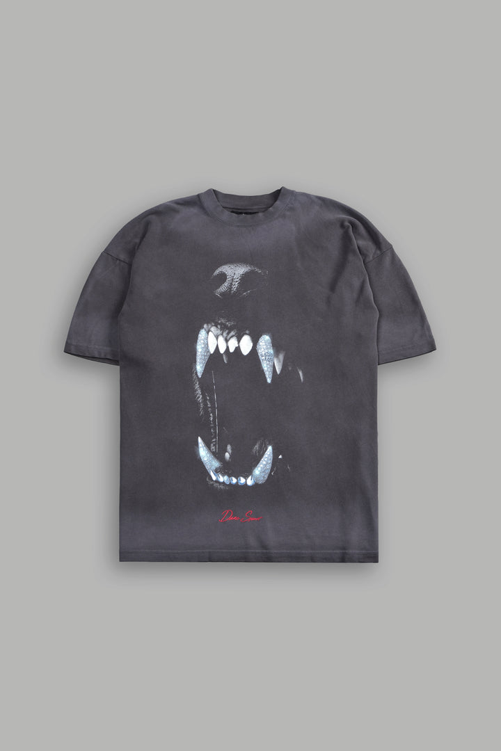 Blood Thirsty Future "Premium" Oversized Tee in Wolf Gray Drift Wash