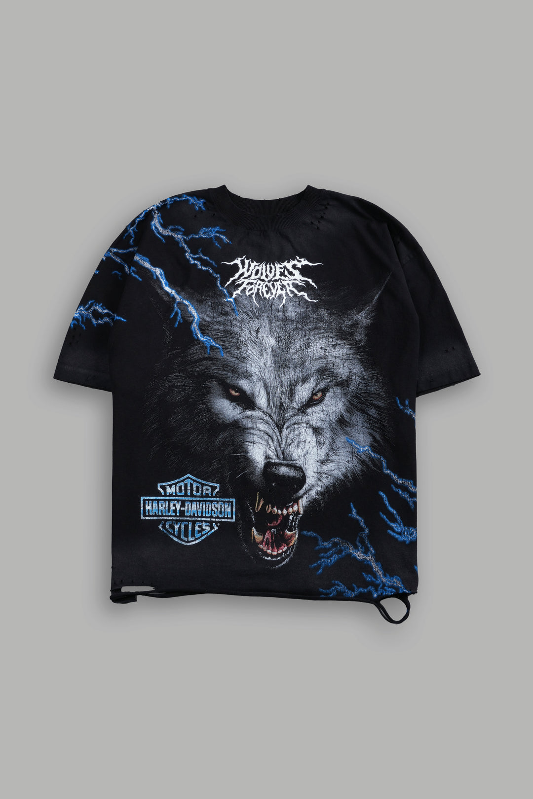 We Were Never the Same Distressed Grunge Tee in Black Drift Wash