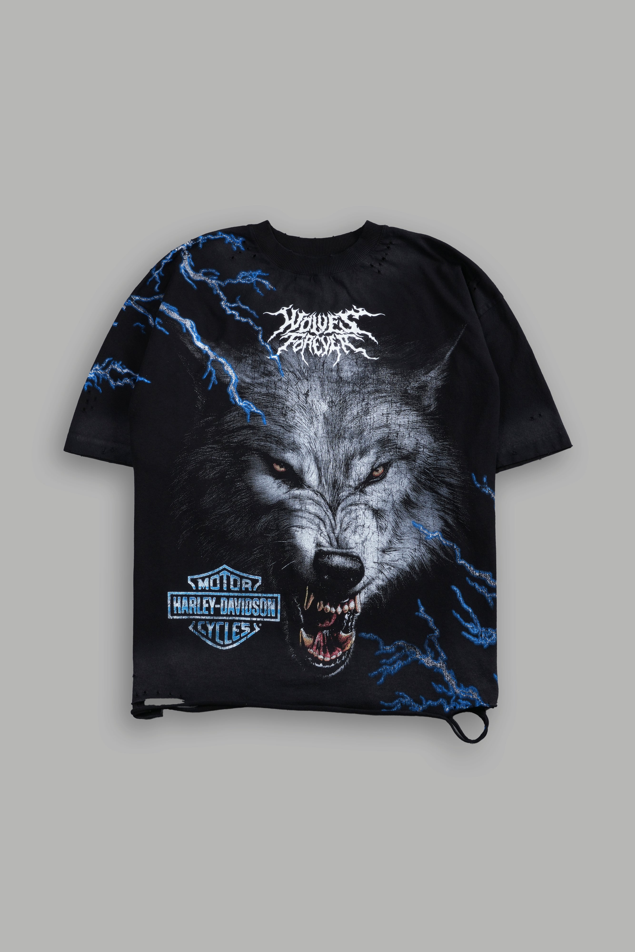 We Were Never the Same Distressed Grunge Tee in Black Drift Wash