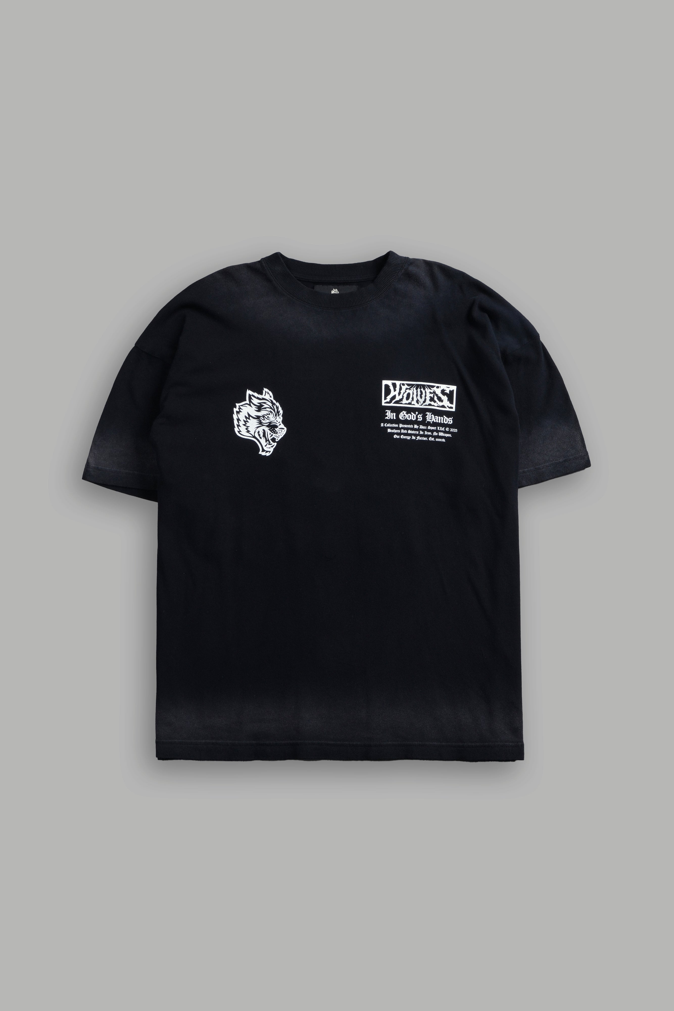 Midnight Horseman "Premium" Oversized Tee in Black Drift Wash