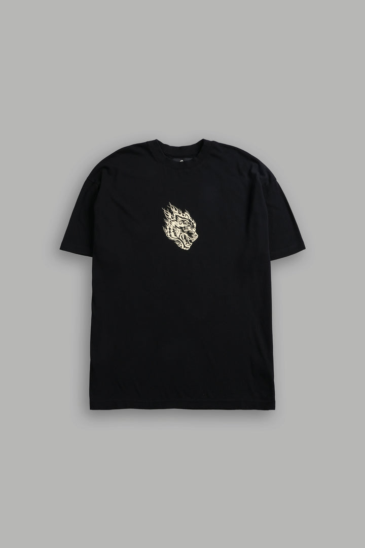 Wolves Inferno "Premium" Oversized Tee in Black