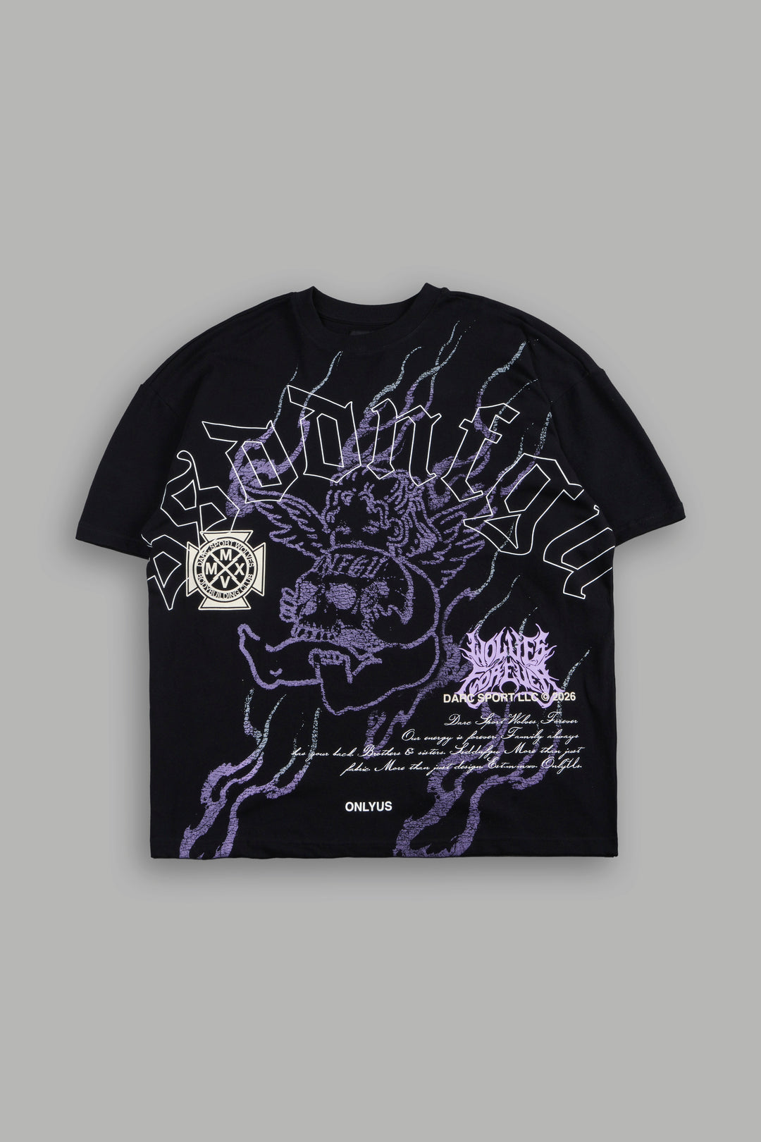 Cherub Flame Premium Tee In Black
