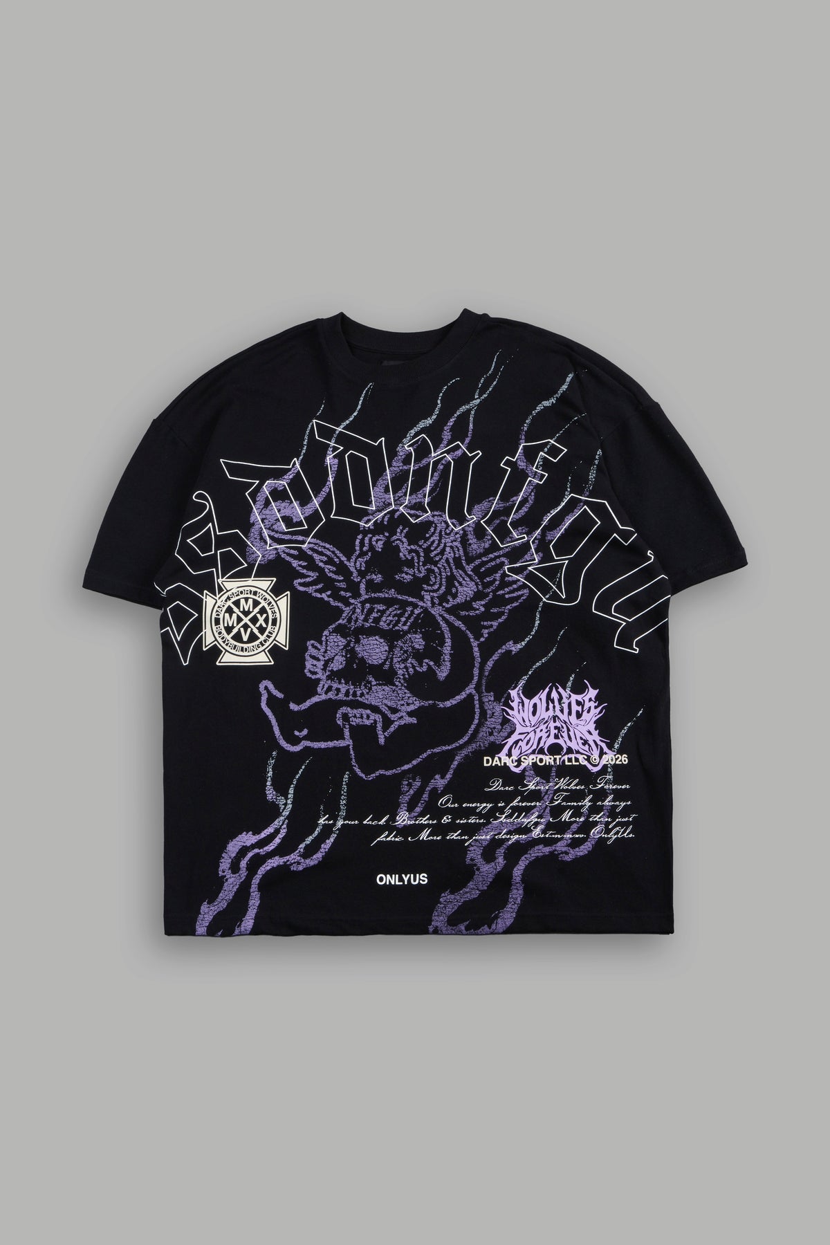 Cherub Flame Premium Tee In Black