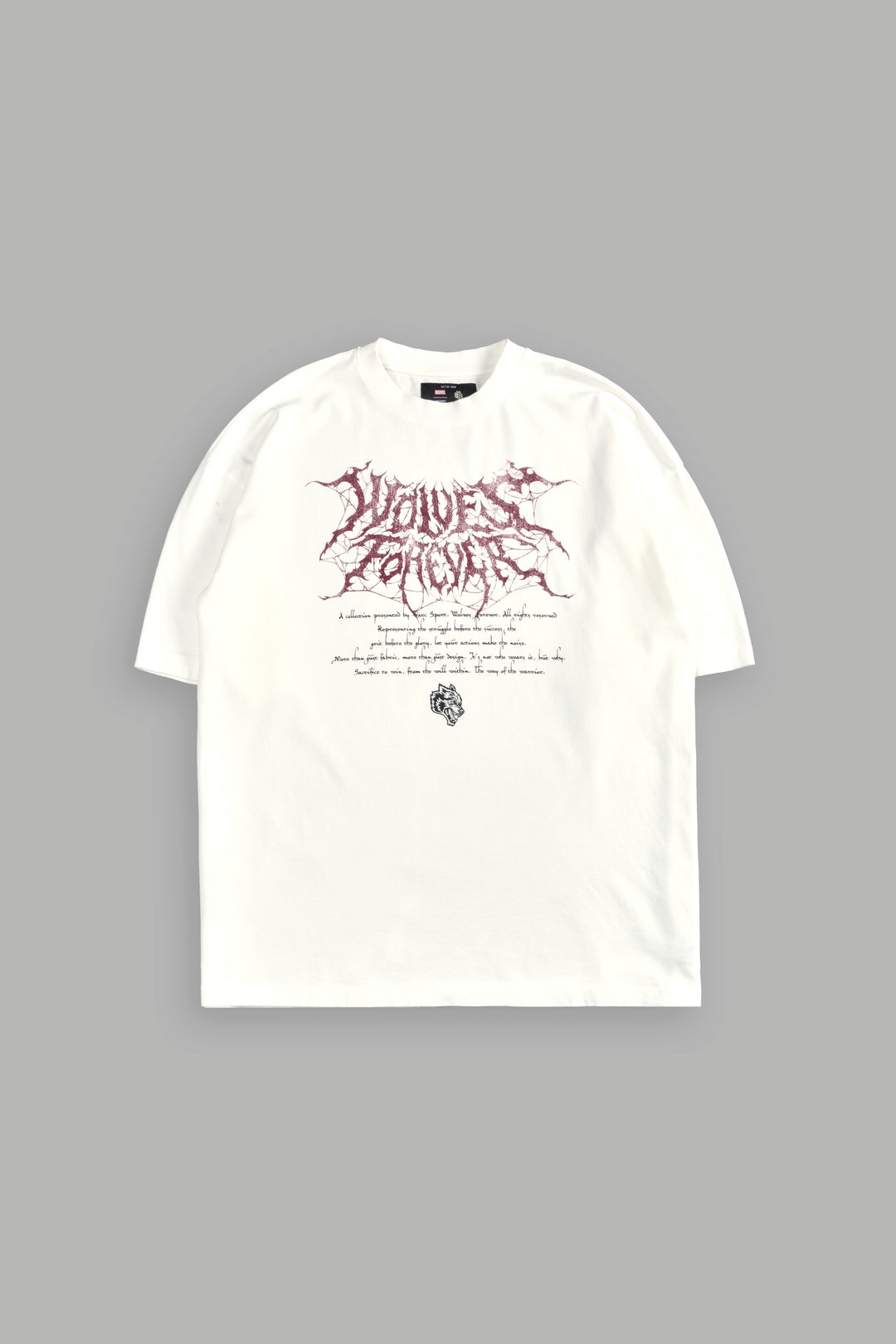 Web Of Shadows "Premium" Oversized Tee in Cream