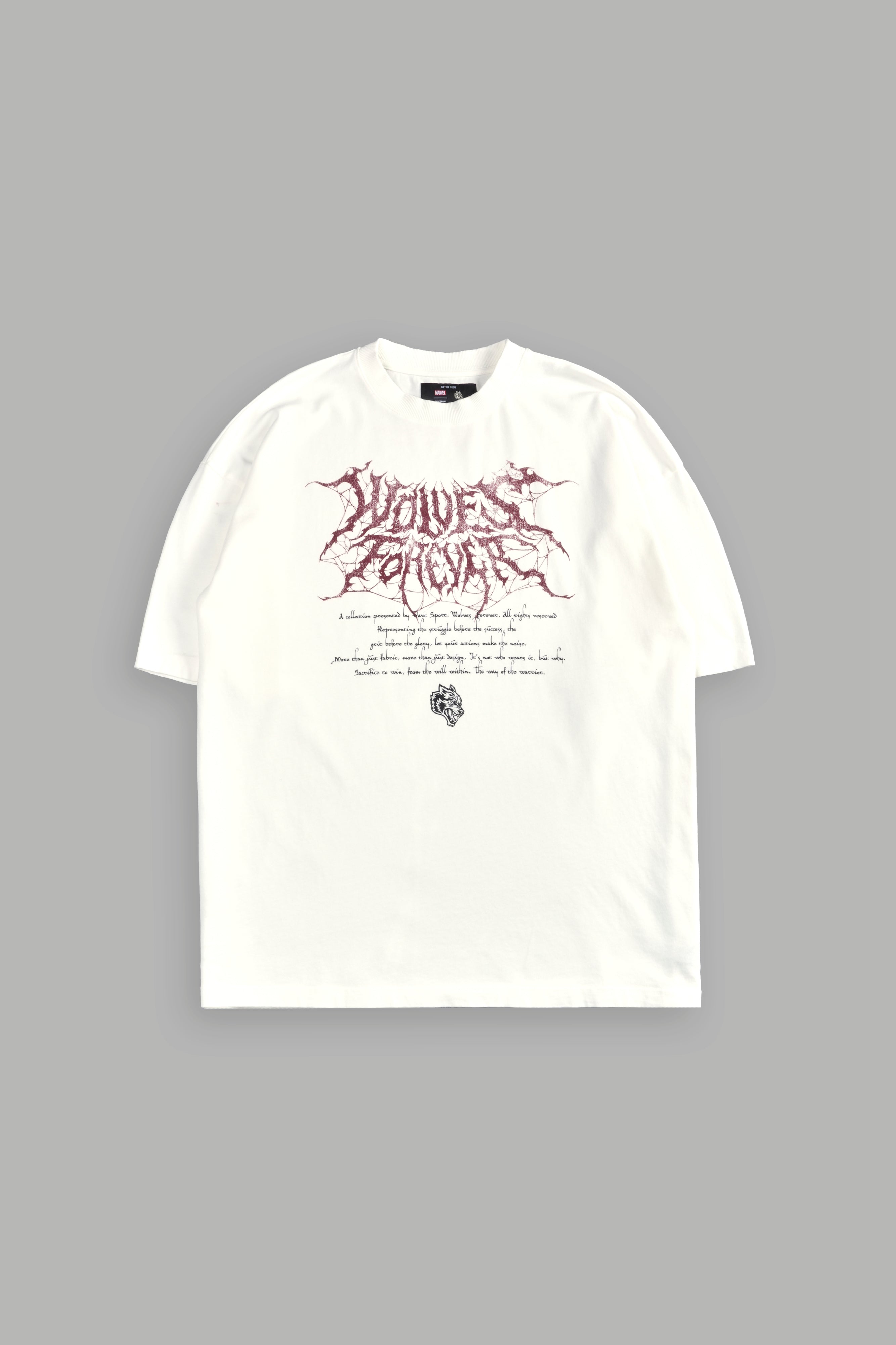 Web Of Shadows "Premium" Oversized Tee in Cream