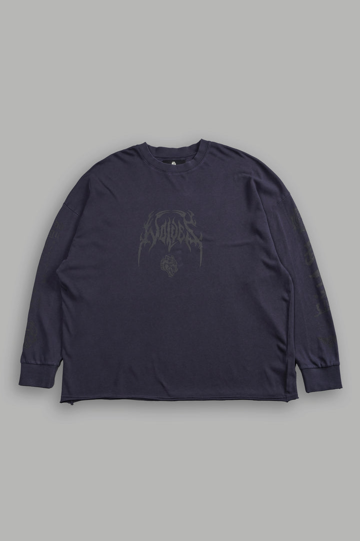 Ukiyo-e Premium "Box Cut" L/S Tee in Midnight Blue