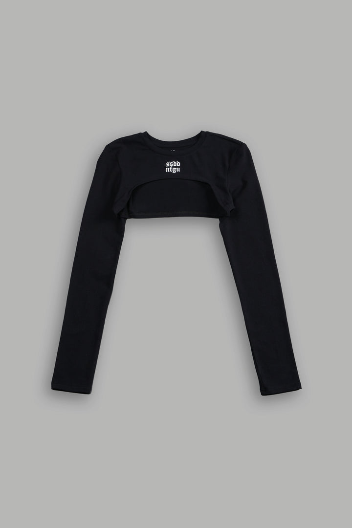 Ssddnfgu Wolf Elise Eden Pullover Shrug in Black