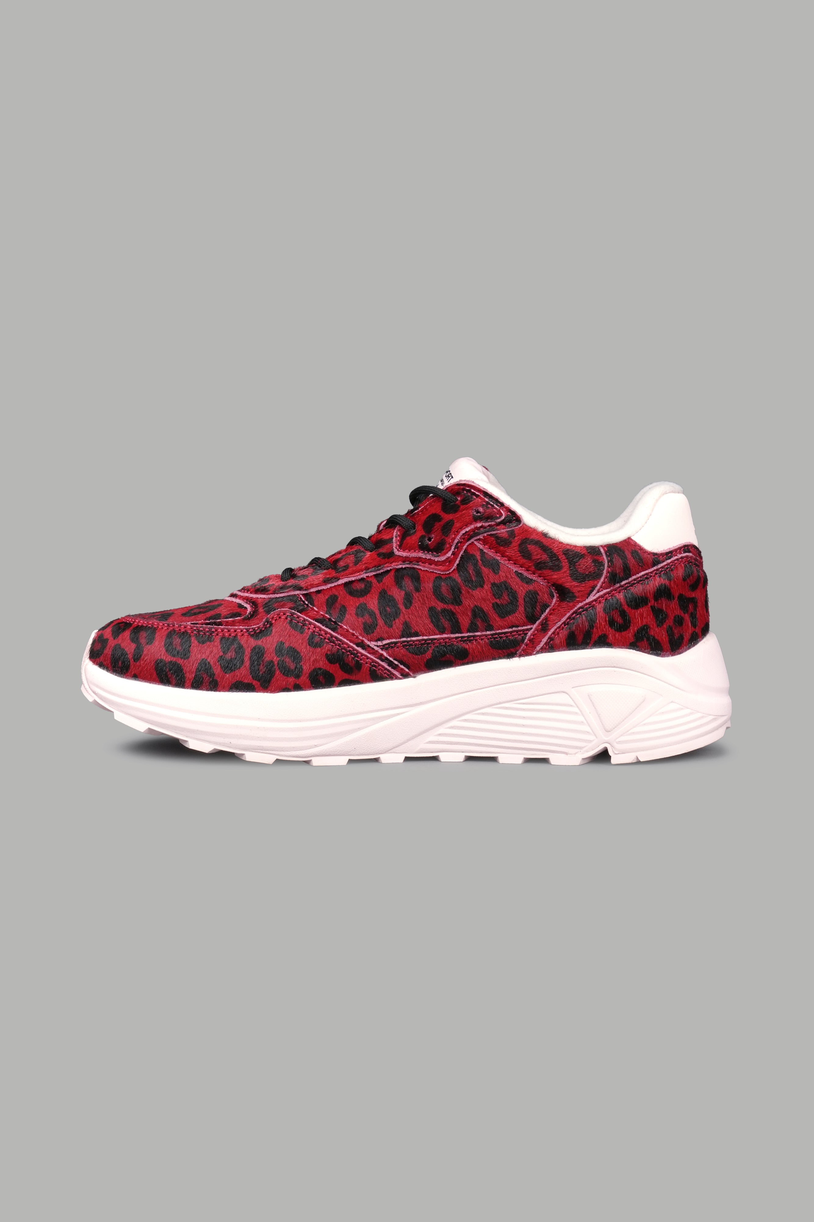 Run-1 Shoes in Red Leopard/Cloud Pink