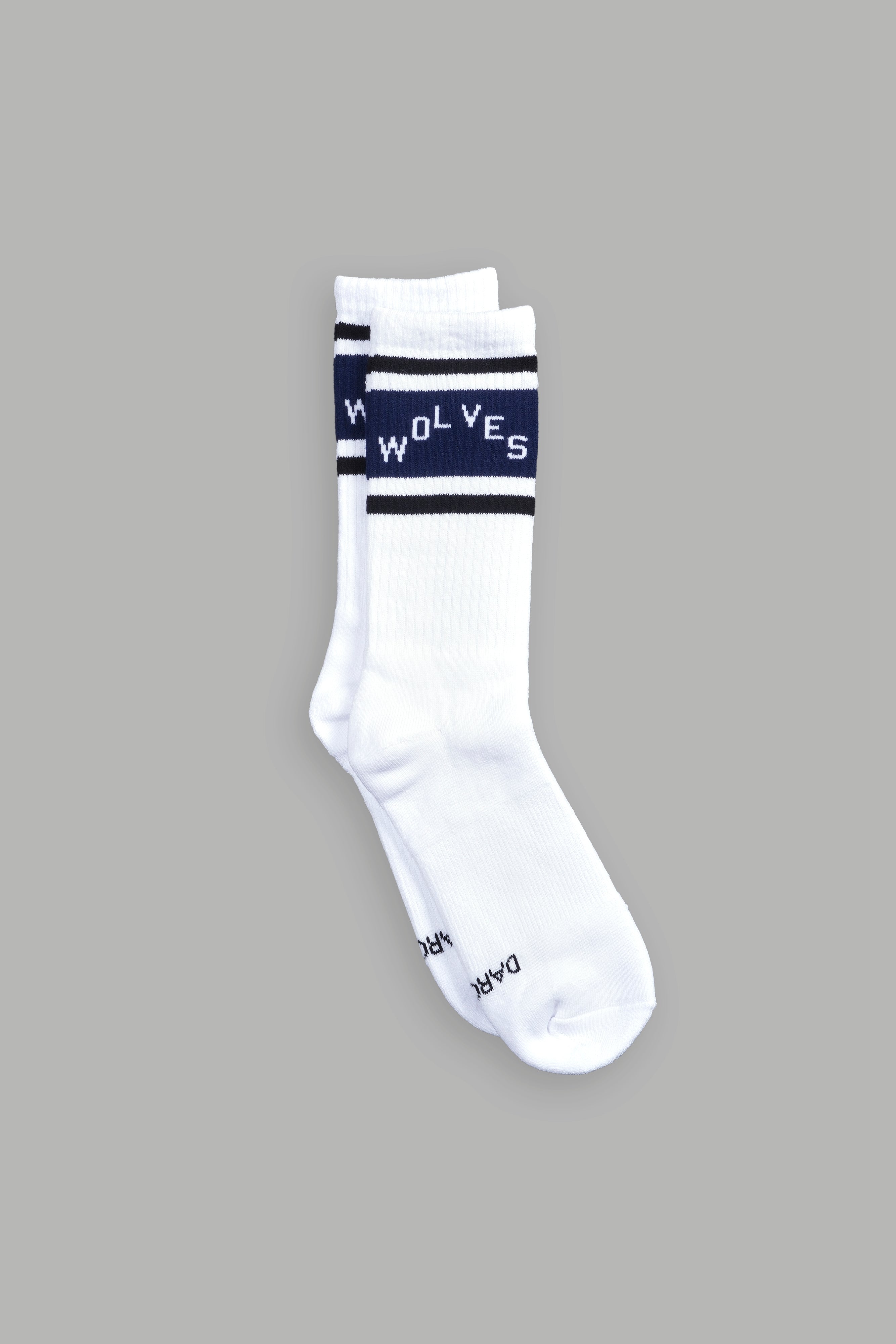 Pyramid Classic Socks in White/Black/Darc Blue