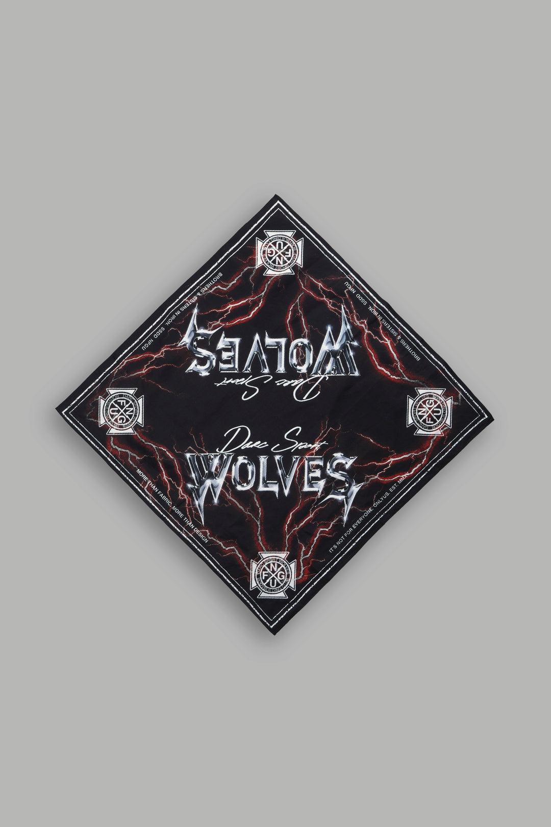 Wolves Lightning Bandana in Black