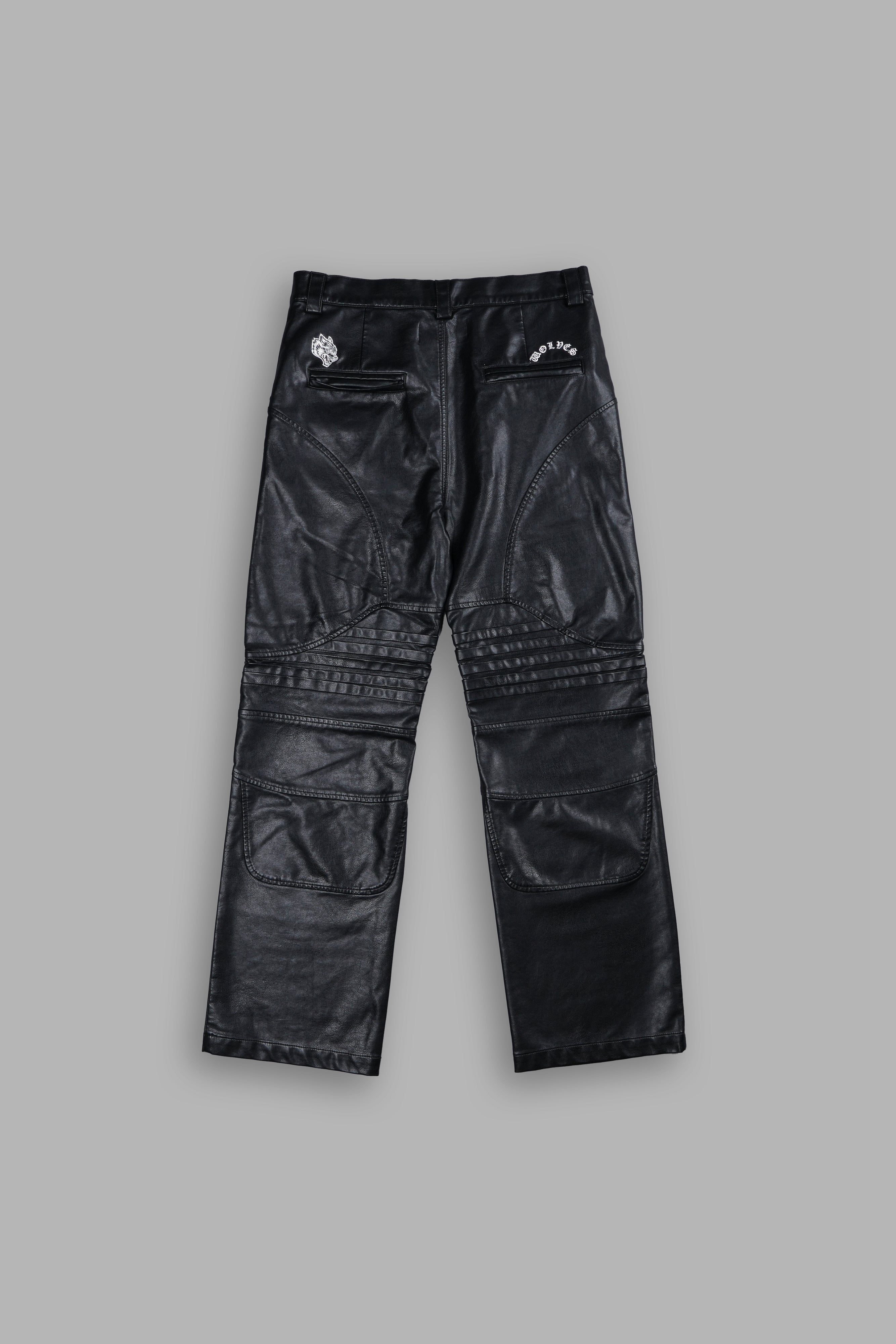 Chopper Wolf McKagan Faux Leather Pants in Black