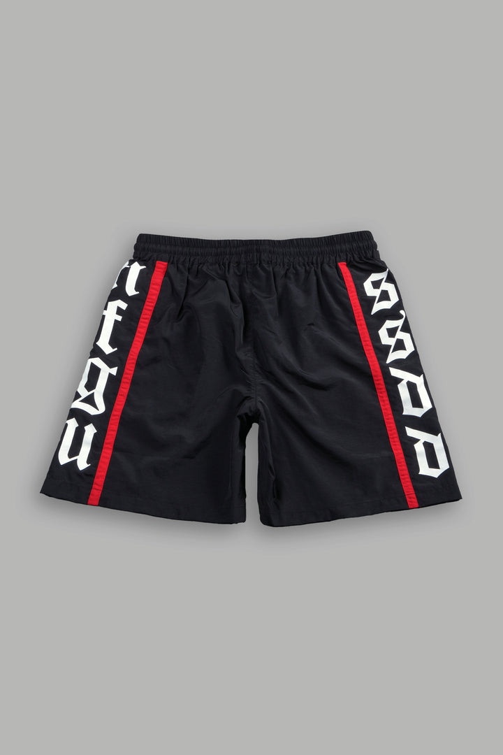 H-D Mantra Remind Track Shorts in Black