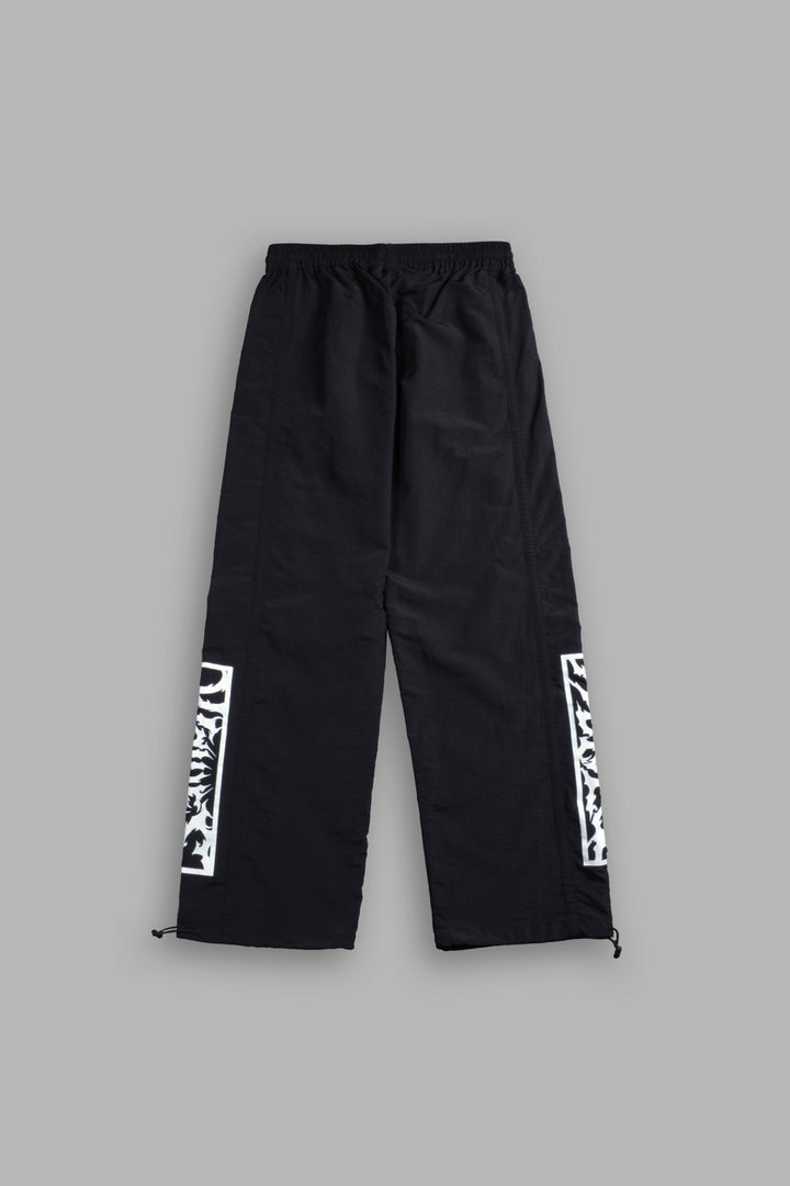 Midnight Wolves Remind Track Pants in Black/Black
