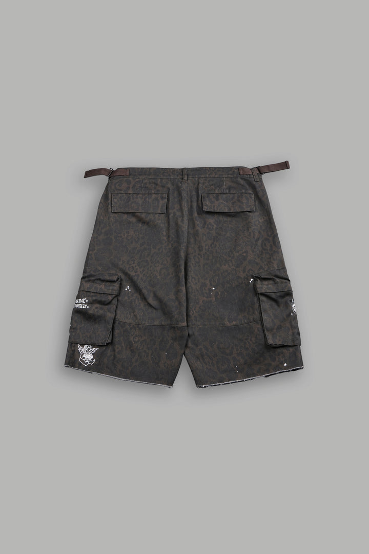 Darc Flash Duke Cargo Shorts in Darc Brown Leopard