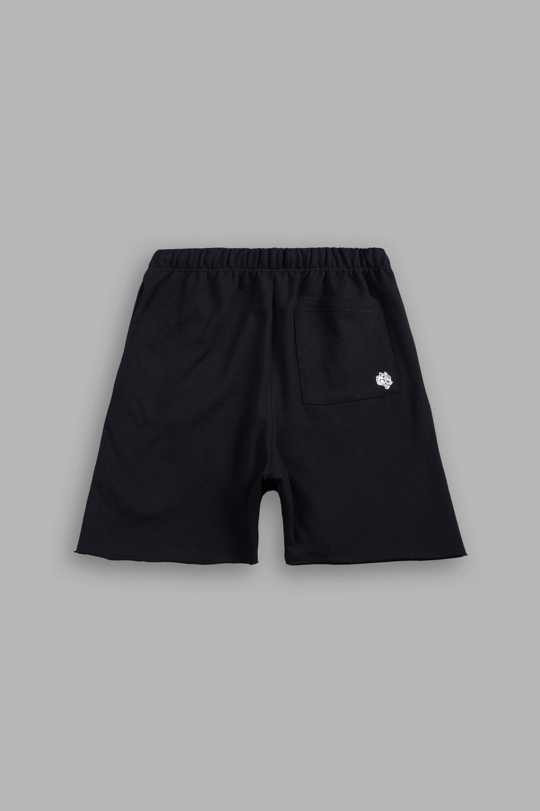 Dama De Las Rosas Grunge Oversized Raw Hem Post Lounge Sweat Shorts In Black