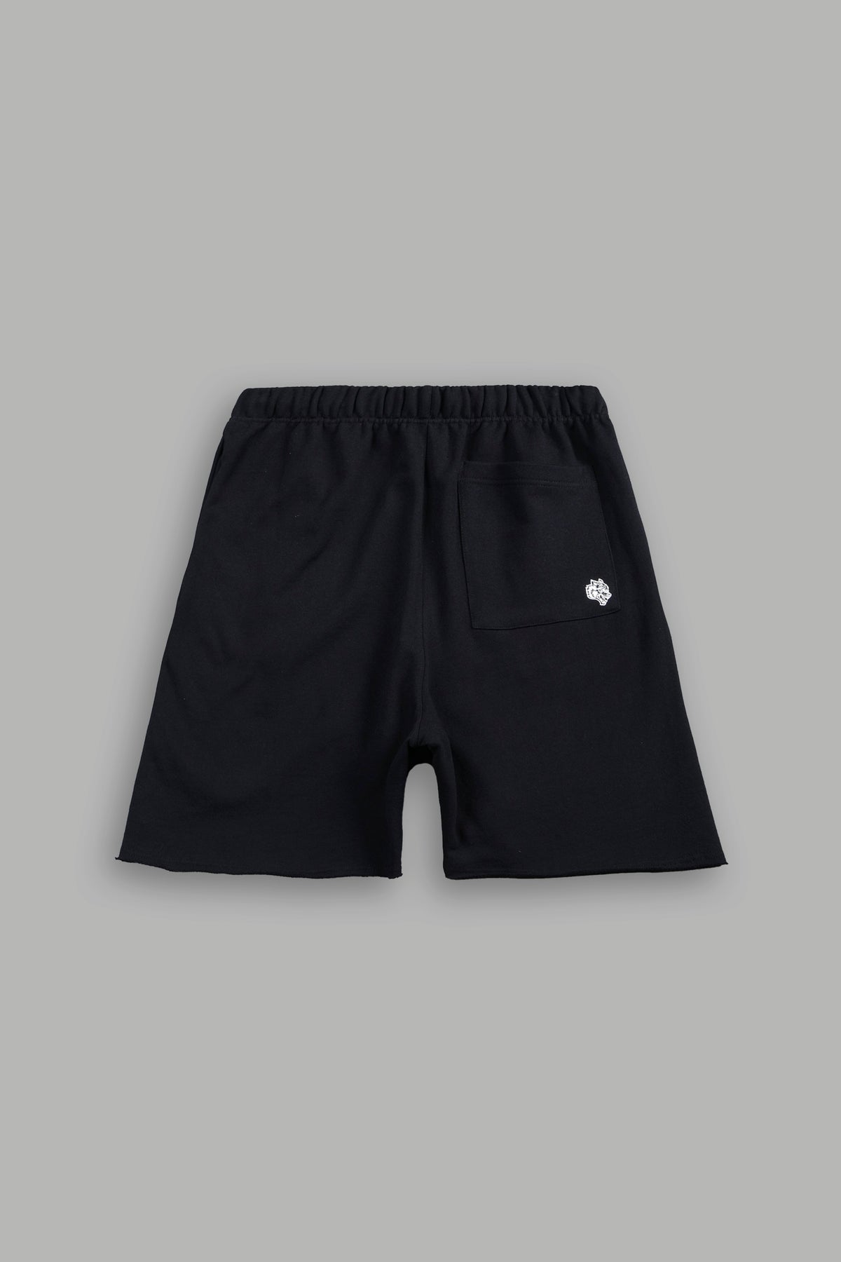 Dama De Las Rosas Grunge Oversized Raw Hem Post Lounge Sweat Shorts In Black