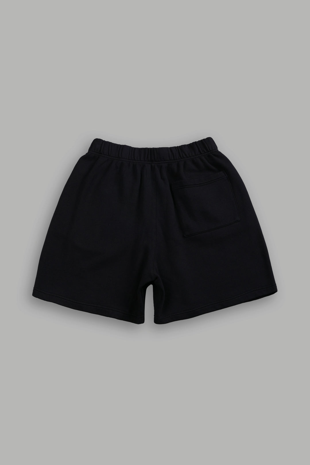 Box Patch Dual Post Lounge Sweat Shorts V2 in Black