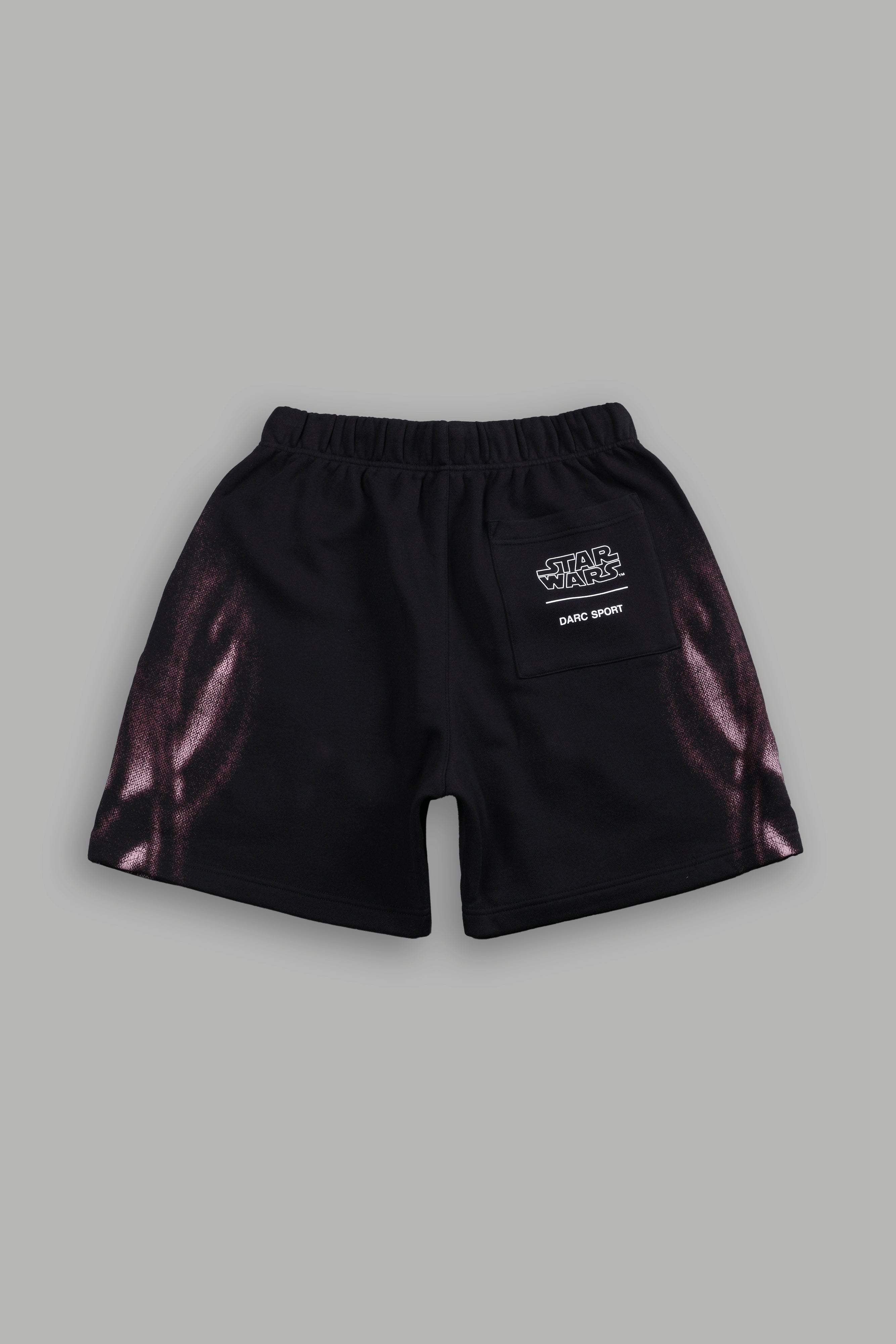 Dark Flame Oversized Post Lounge Sweat Shorts in Black