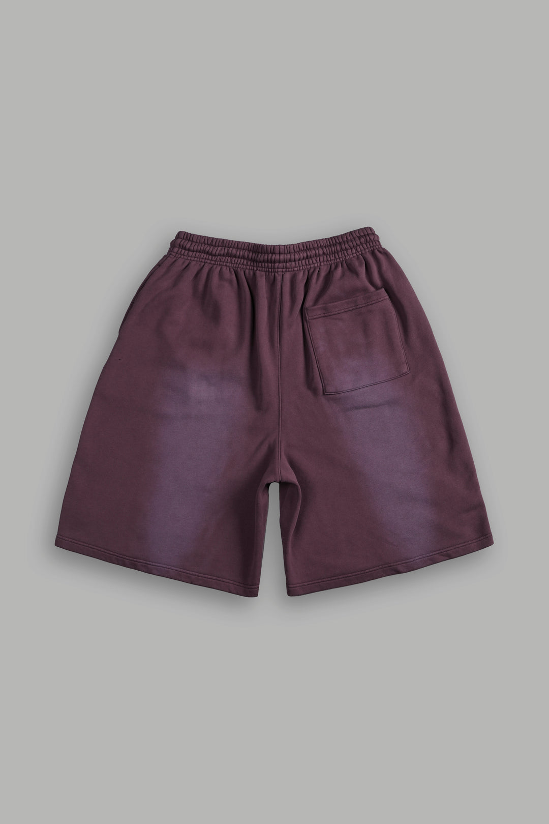 Dual Oversized Osiris Sweat Shorts in Darc Purple Sun Fade