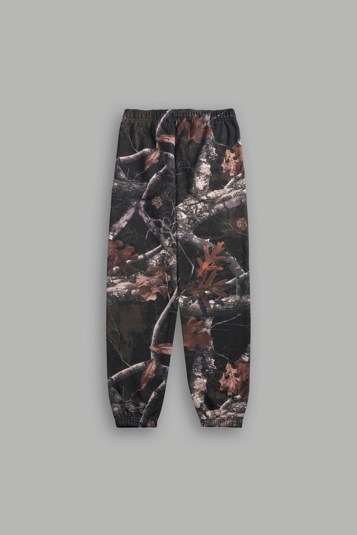 Dual Post Lounge Sweats in Darc Brown Woodland Camo