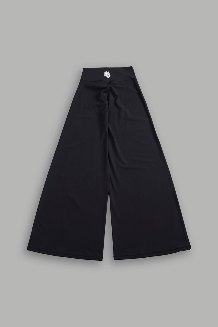 Wolf Wide Leg Energy Pants in Black