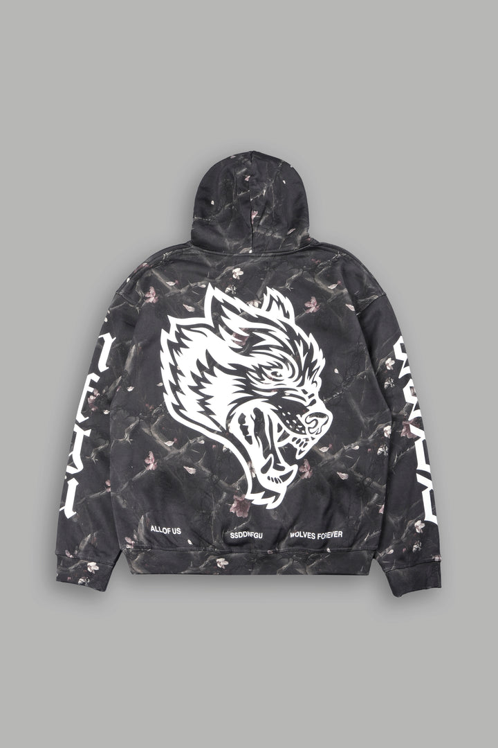 Big Wolf Head Pierce Hoodie In All Of Us Camo