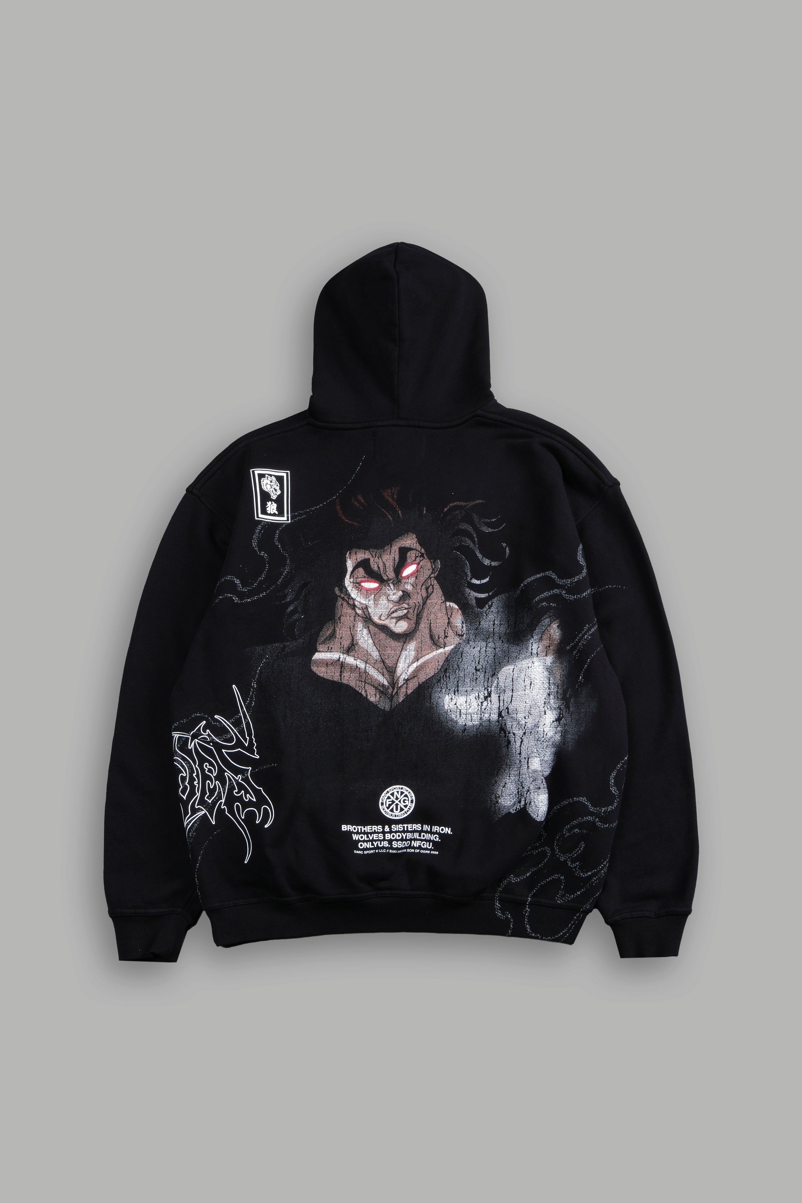 Yujiro Hanma "Pierce" Hoodie in Black
