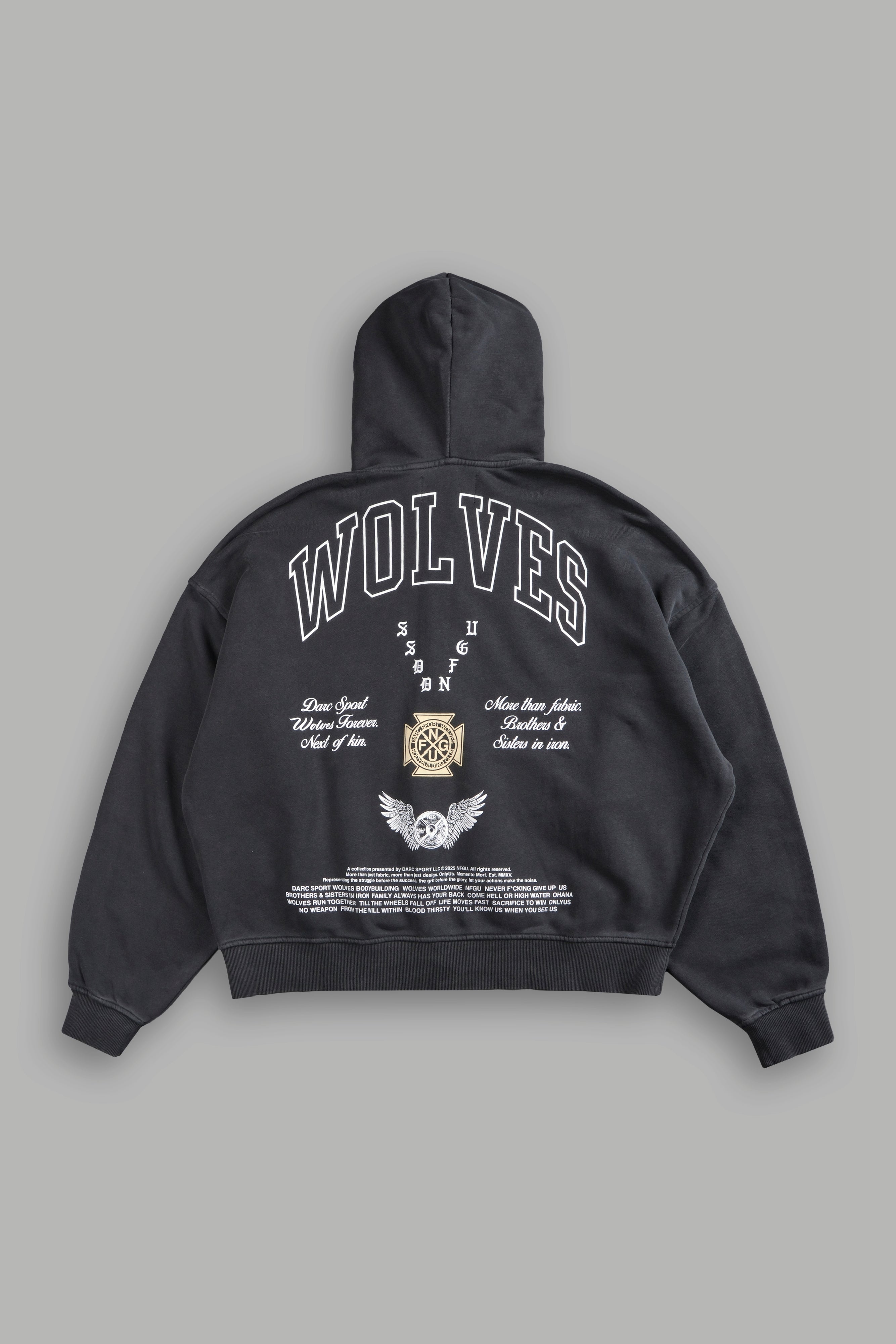 Our Lineage Darco Double Zip Hoodie in Wolf Gray