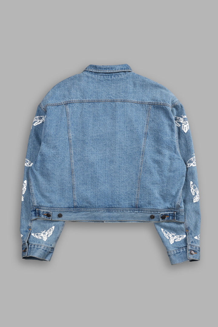 Reborn Cropped American Denim Jacket in Denim