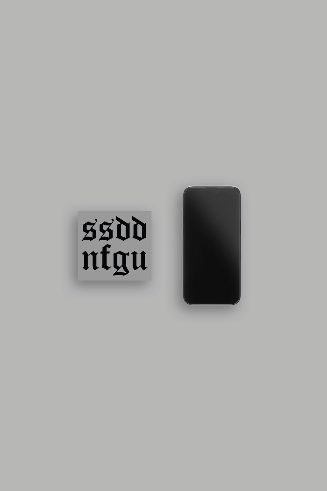 SSDDNFGU Small Vinyl Decal in Black