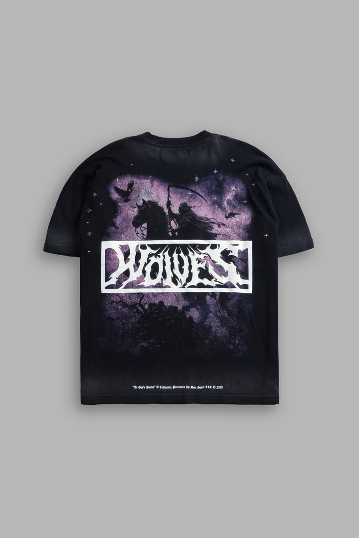 Midnight Horseman "Premium" Oversized Tee in Black Drift Wash