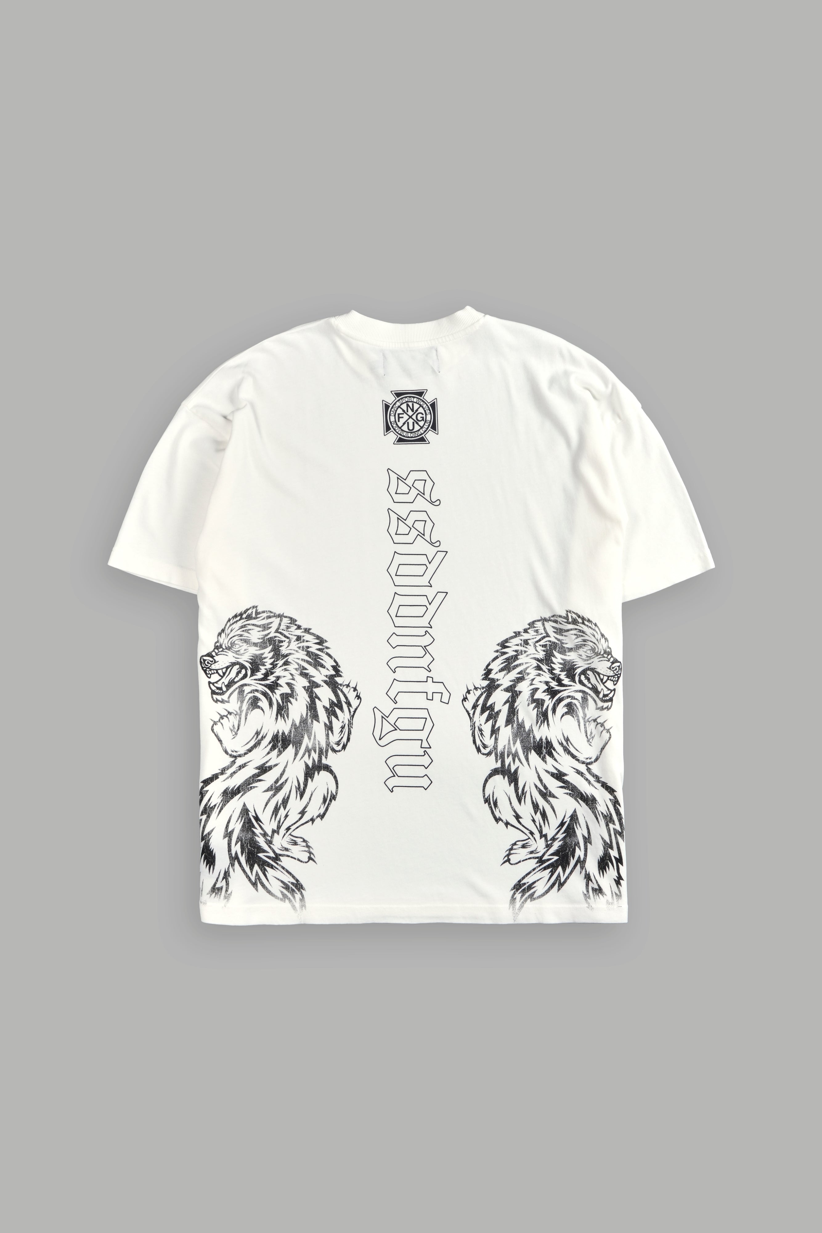 Alpha Wolf "Premium" Oversized Tee in Cream