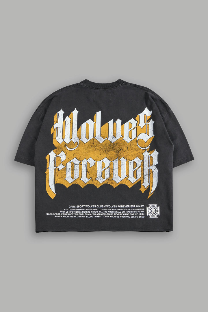 You'll Know Grunge Raw Hem "Box Cut" Tee in Wolf Gray