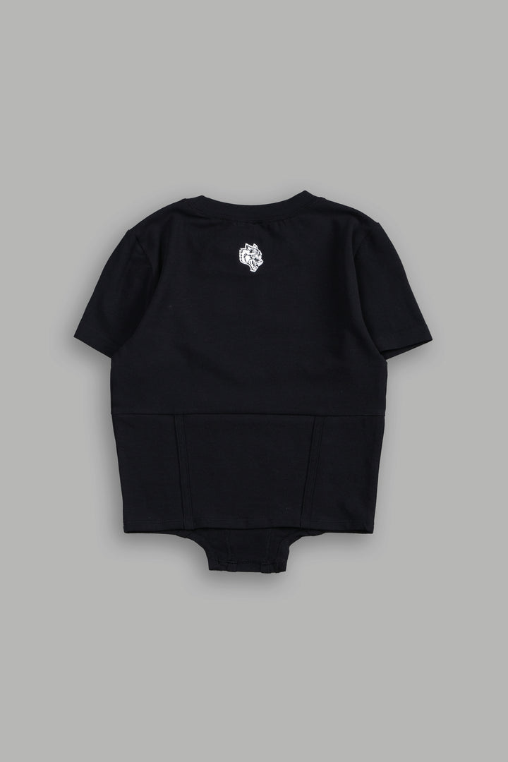 Chopper Wolf Salem Corset Tee in Black