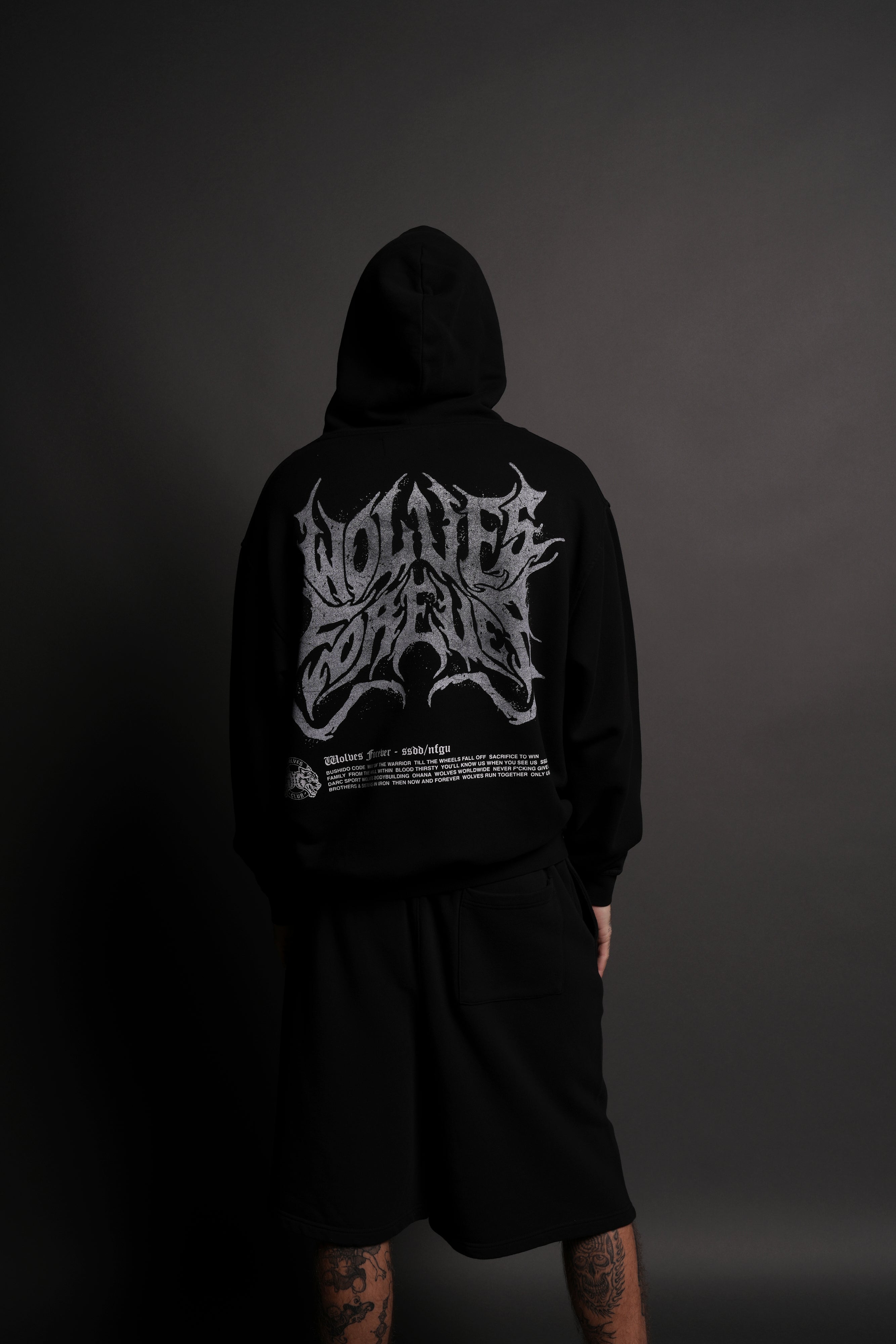 Metal WLVS "Pierce" Hoodie in Black