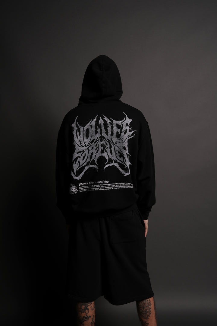 Metal WLVS "Pierce" Hoodie in Black