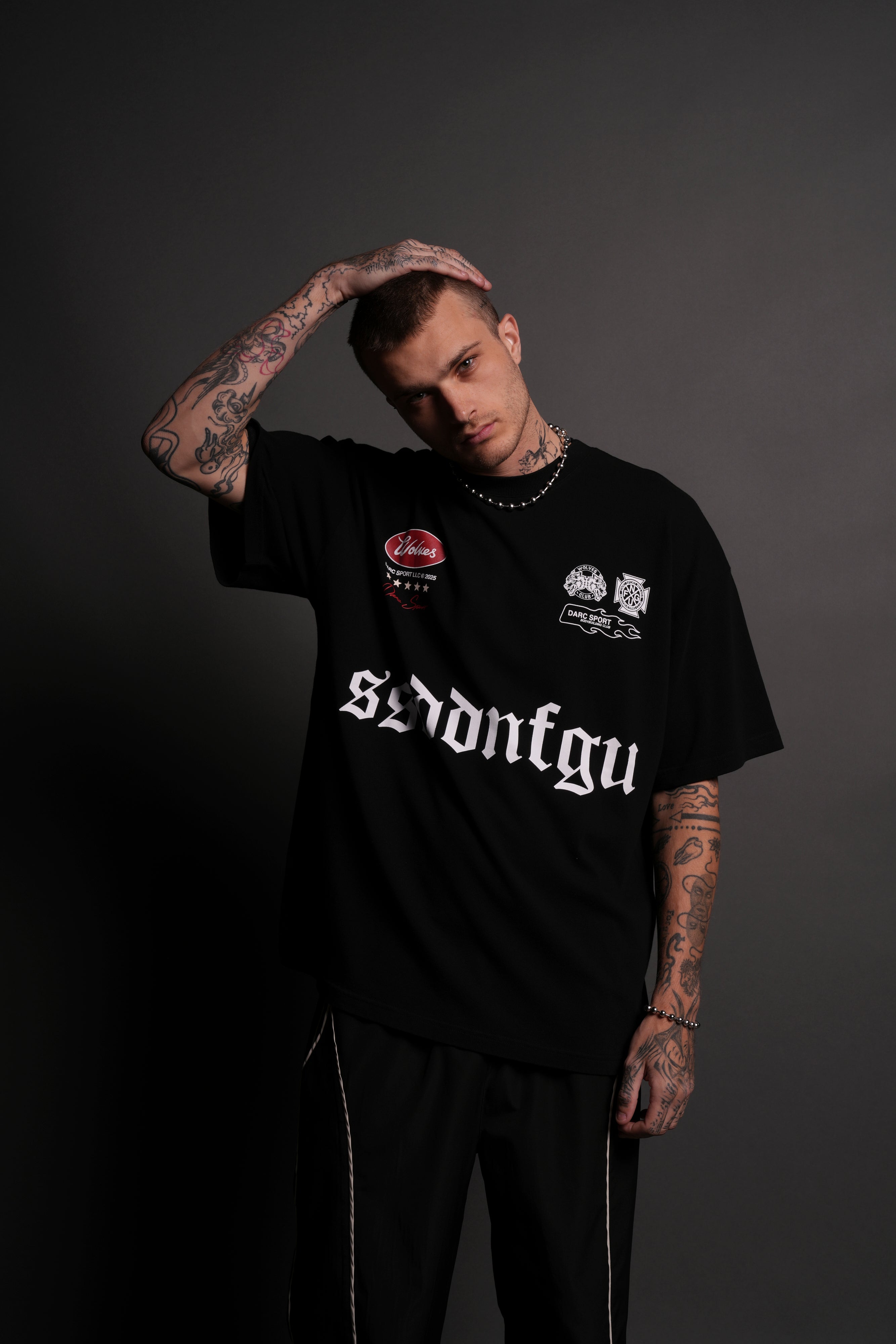 Us Forever "Premium" Oversized Tee in Black