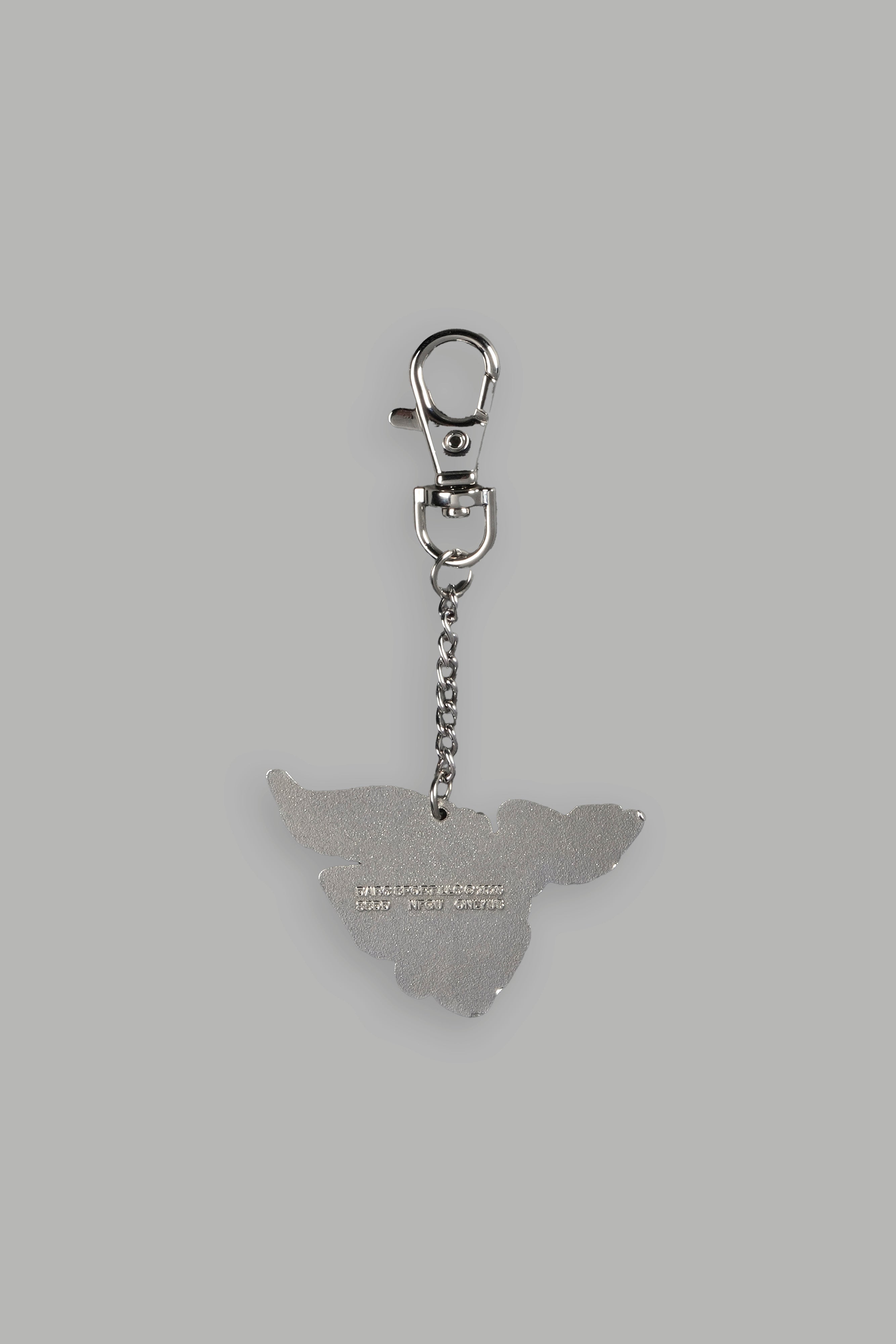 Eagle Oni Mask Keychain in Silver/Black