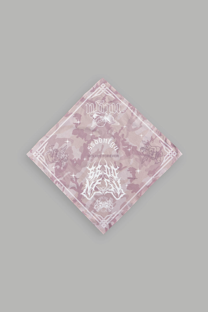SSDDNFGU Metal Bandana in Blush Vintage Woodland Camo