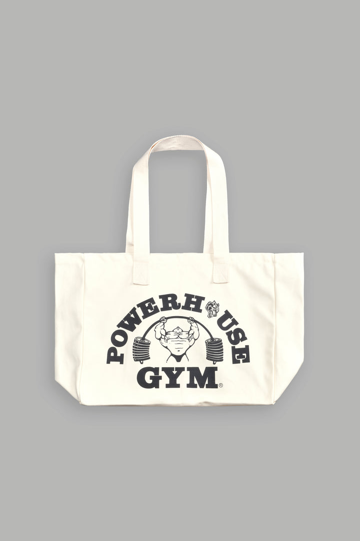 Powerhouse Of The Wolves Forever Canvas Tote in Cream