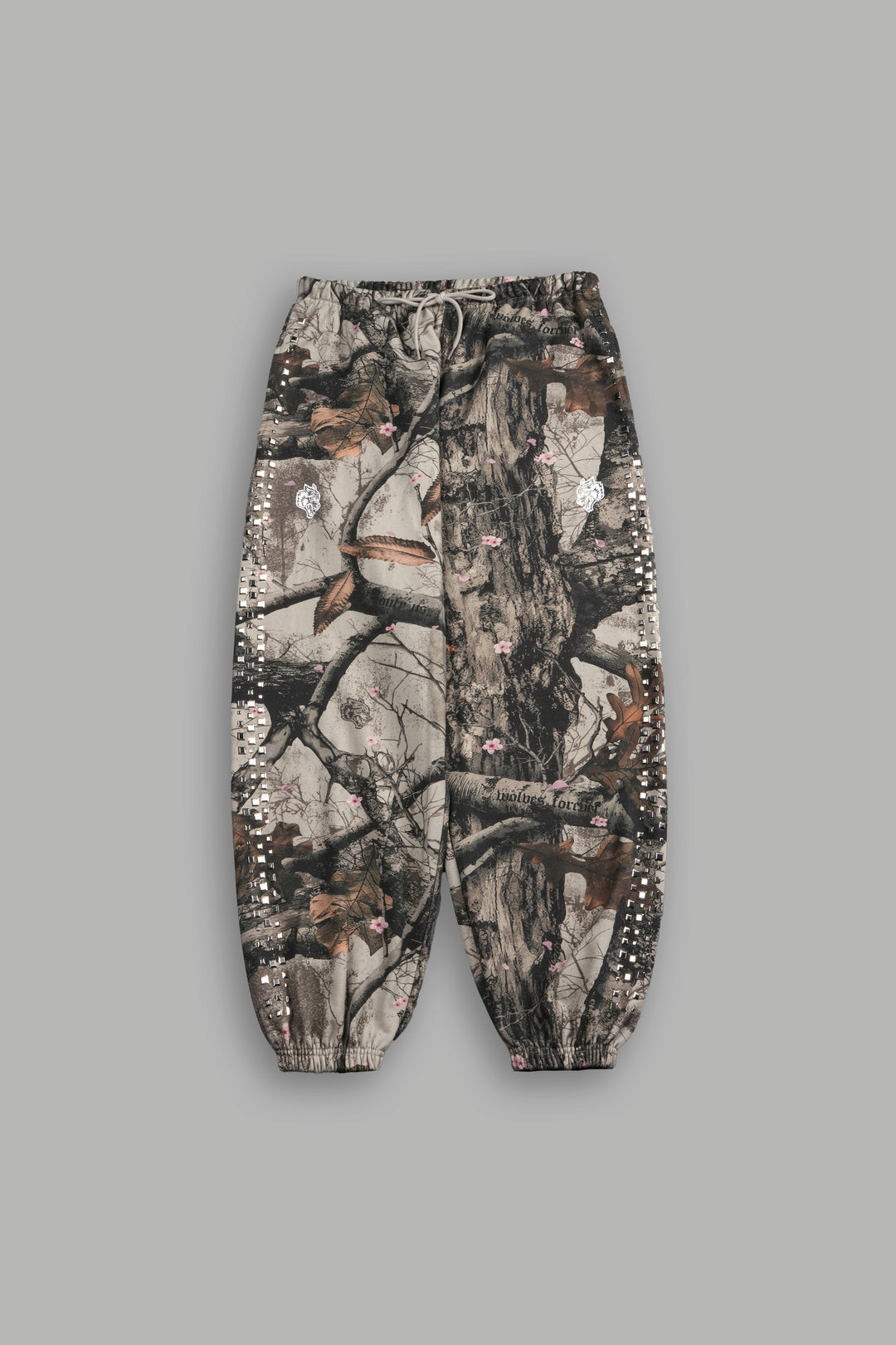 Dual Stud Lounger Sweat Pants in Cherry Blossom Woodland Camo