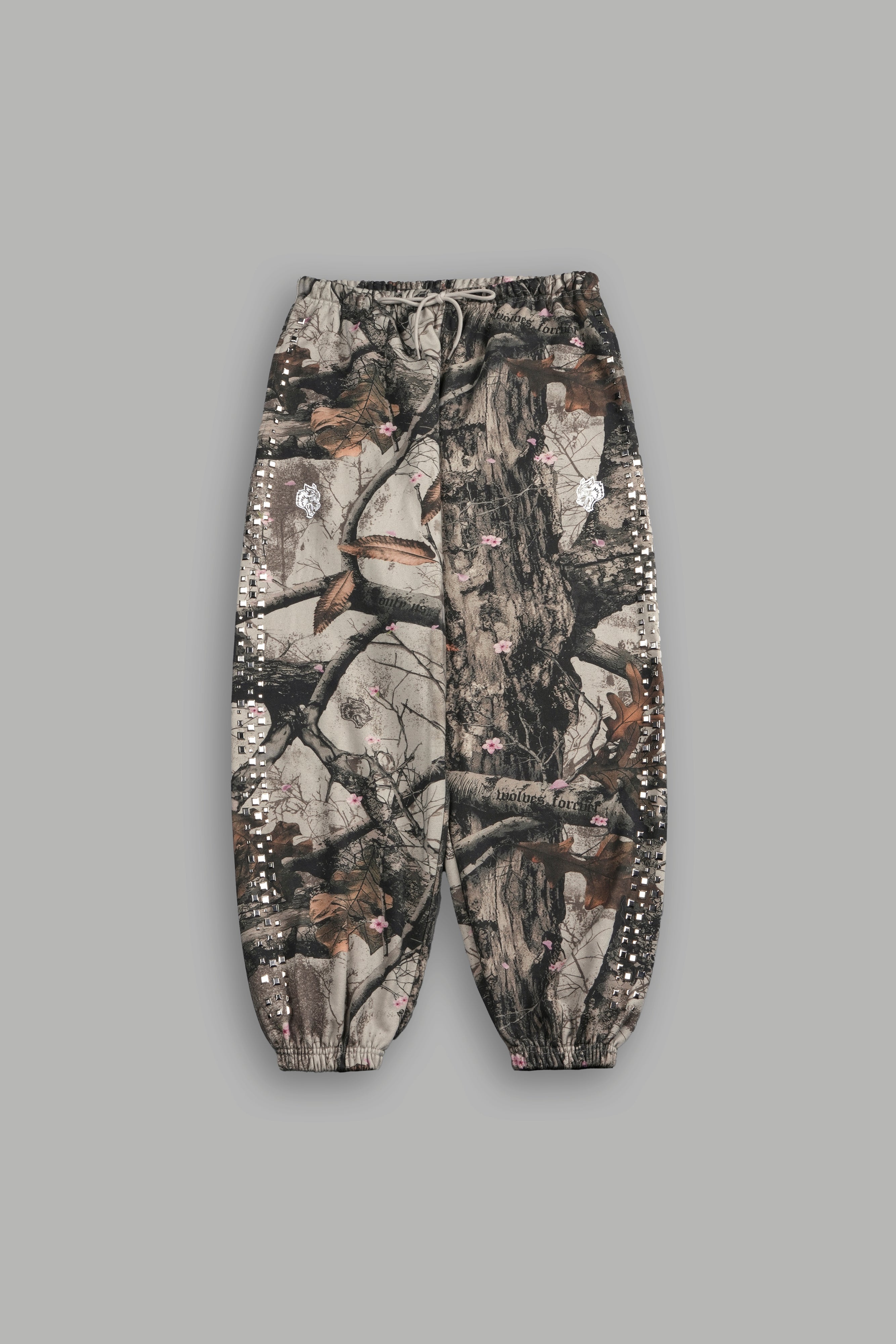Dual Stud Lounger Sweat Pants in Cherry Blossom Woodland Camo