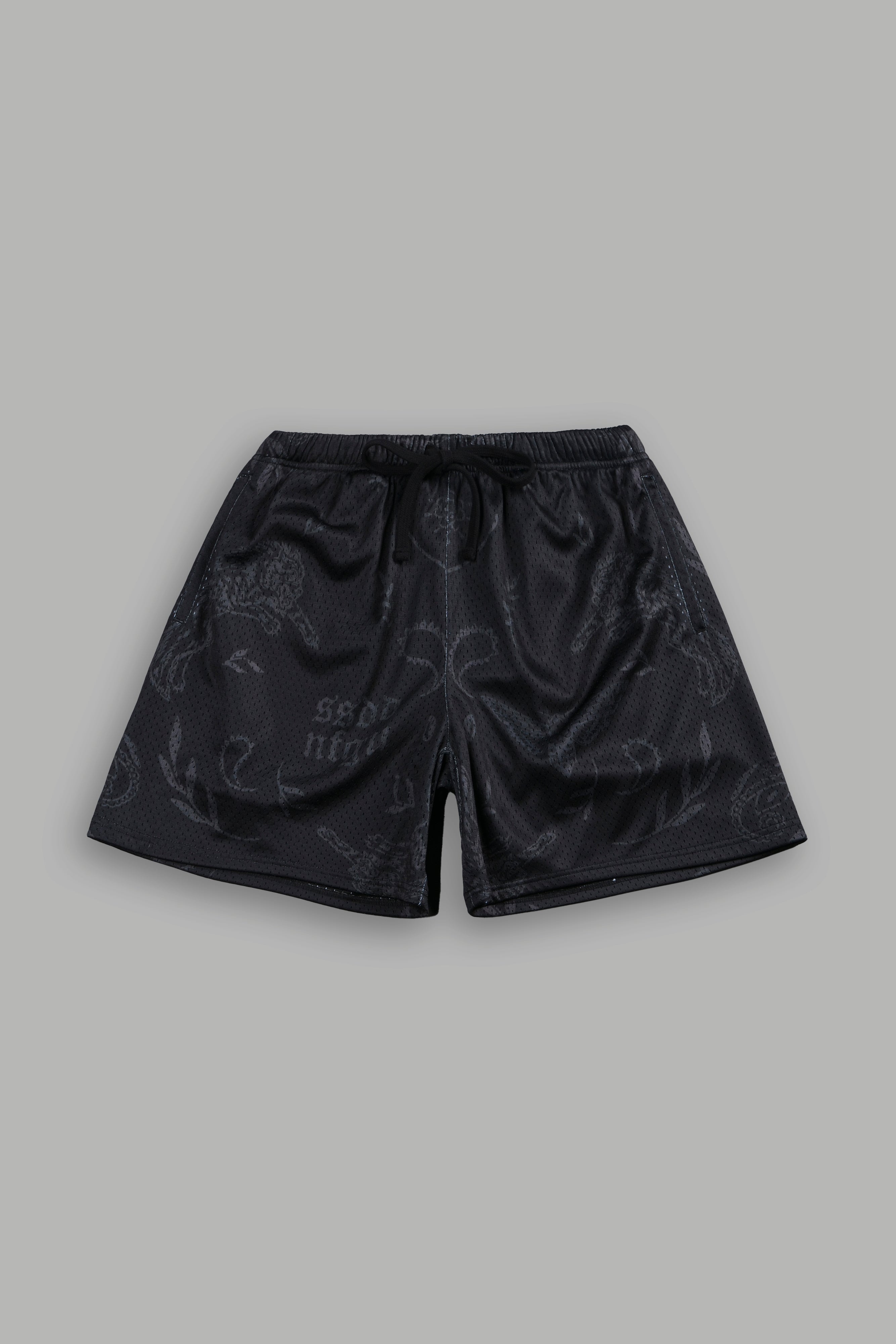 Just Look Up Mesh Shorts in Black