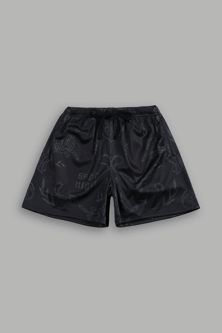 Just Look Up Mesh Shorts in Black