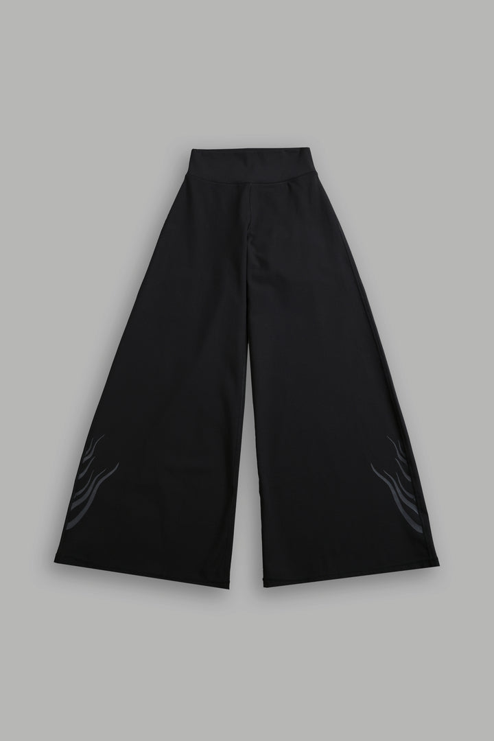 Single Wolf Wide Leg Energy Pants in Black