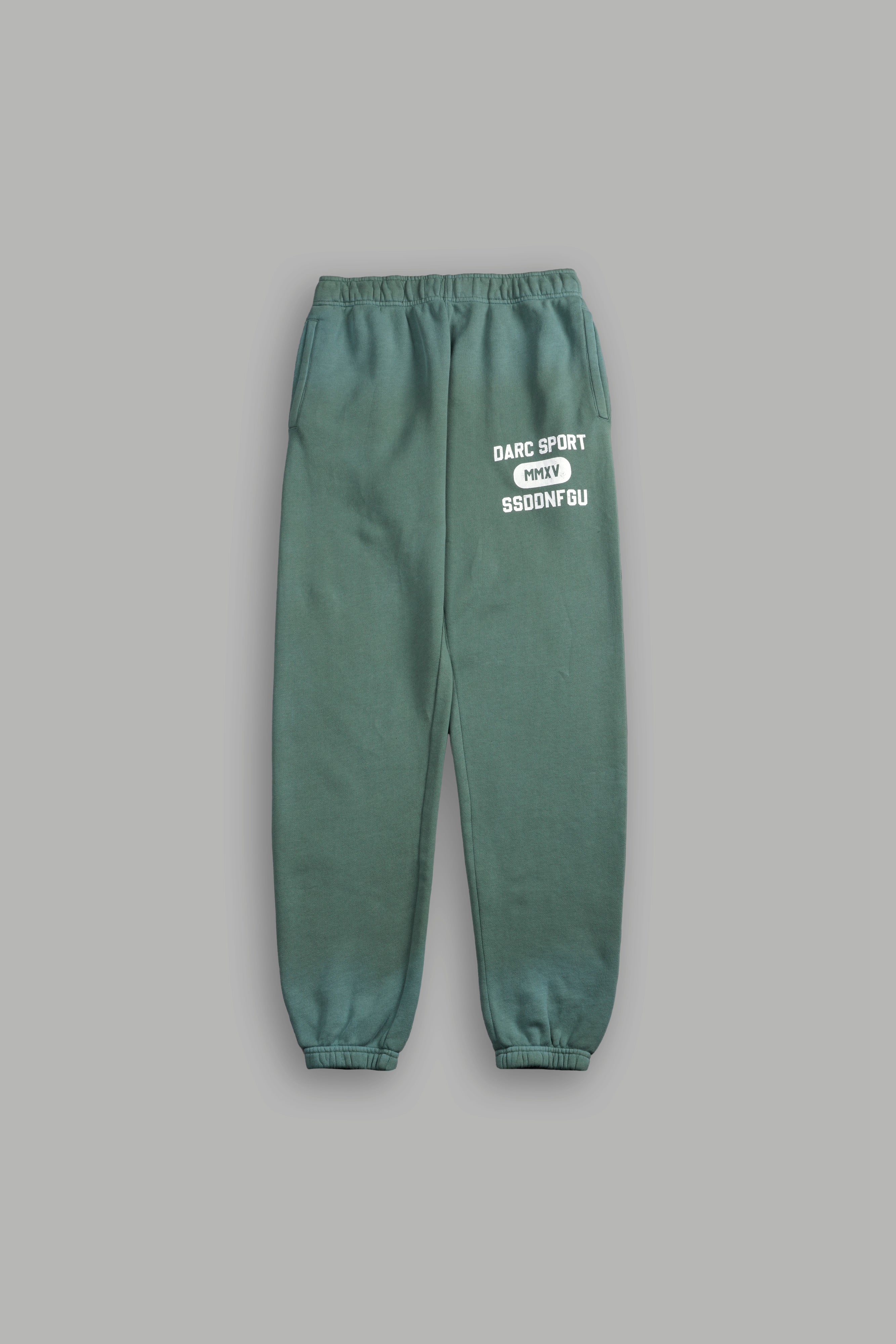 Wolves Forever She Post Lounge Sweats in Hunter Green Driftwash
