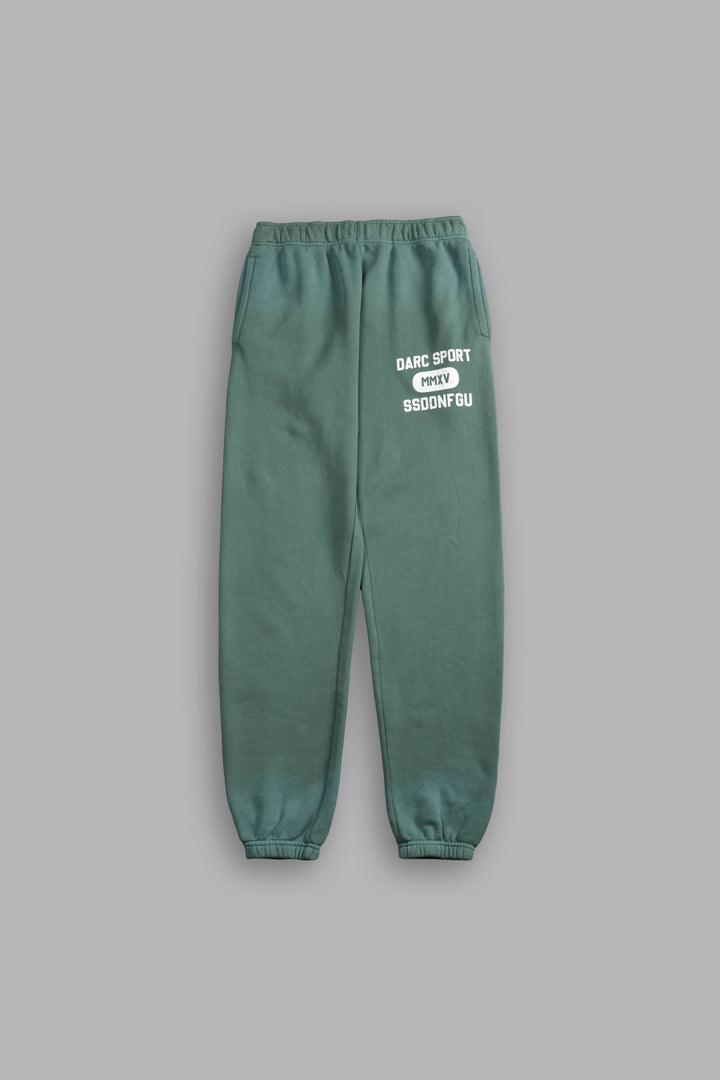 Wolves Forever She Post Lounge Sweats in Hunter Green Driftwash