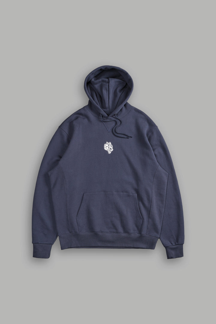 Wolves Pyramid "Wyoming" Hoodie in Midnight Blue