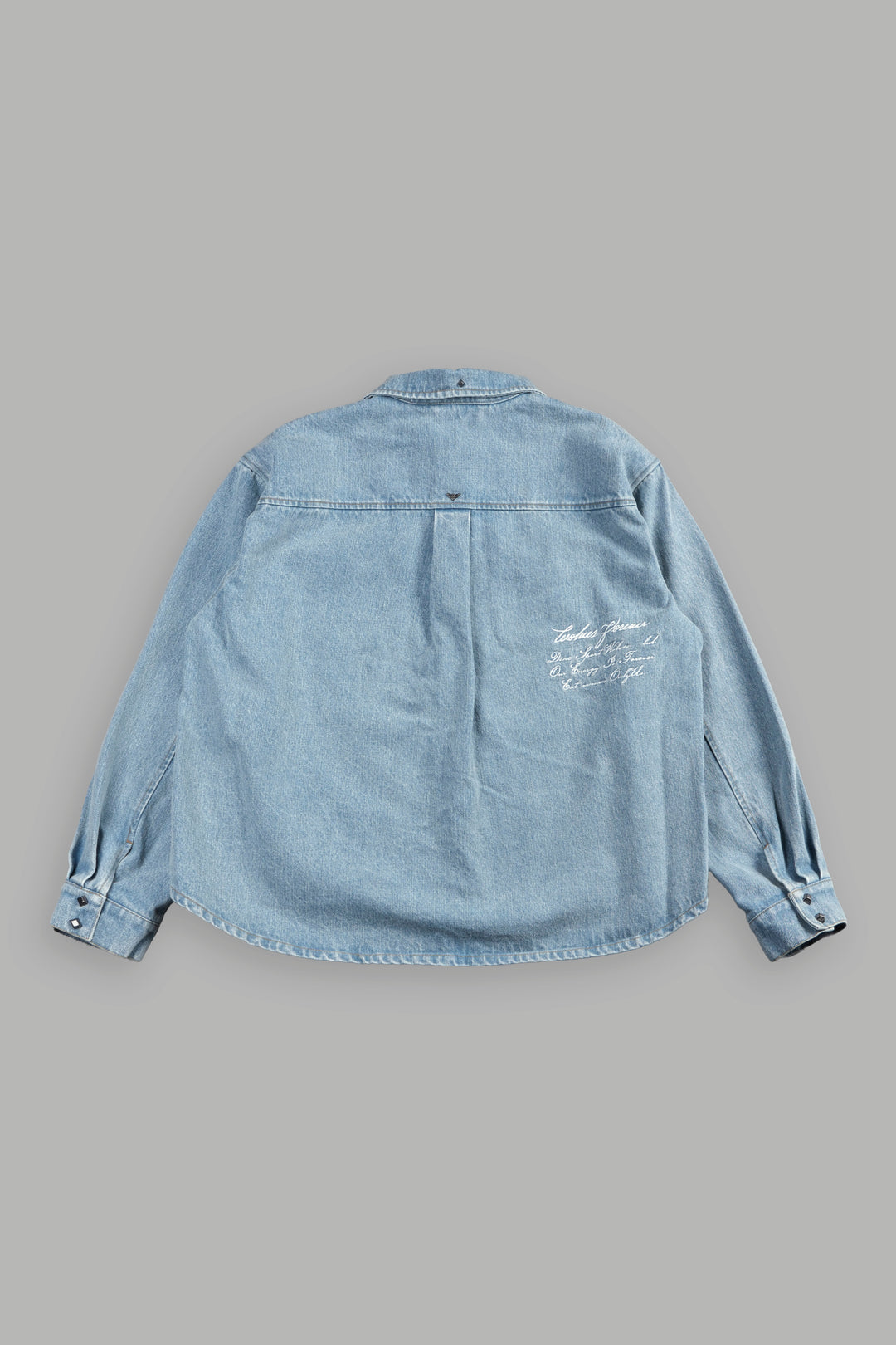 Wlvsfrvr Patch Winslow Denim Shirt Jacket in Light Wash